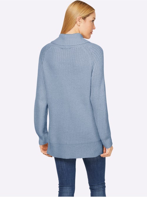 Pull à col roulé motif maille moderne - taille standard - helline - Kiabi Pull à col roulé motif maille moderne - taille standard - helline - Kiabi