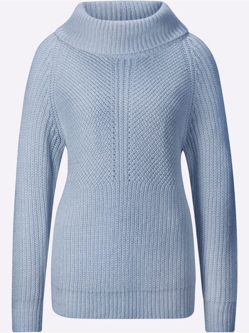Pull à col roulé motif maille moderne - taille standard - helline - Kiabi Pull à col roulé motif maille moderne - taille standard - helline - Kiabi