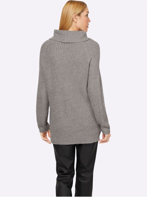 Pull à col roulé motif maille moderne - taille standard - helline - Kiabi