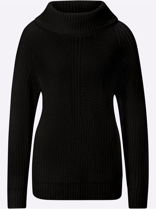 Pull à col roulé motif maille moderne - taille standard - helline - Kiabi