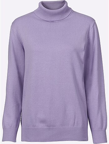 Pull à col roulé en coton et manches longues - taille standard - witt