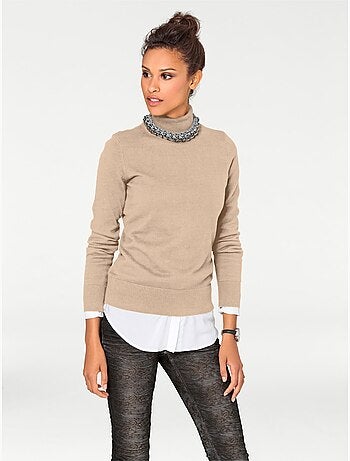 Pull à Col Roulé Superbe Basique Facile à Associer - Taille Standard - helline