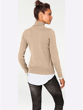 Pull à Col Roulé Superbe Basique Facile à Associer - Taille Standard - helline