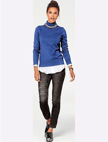 Pull à Col Roulé Superbe Basique Facile à Associer - Taille Standard - helline