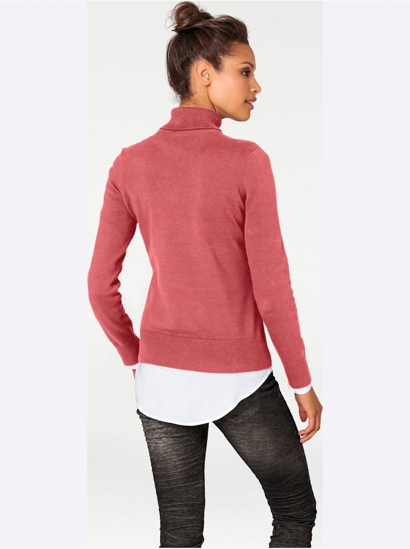 Pull à Col Roulé Superbe Basique Facile à Associer - Taille Standard - Helline Corail - Kiabi