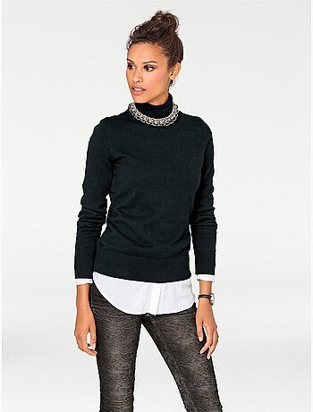 Pull à Col Roulé Superbe Basique Facile à Associer - Taille Standard - helline