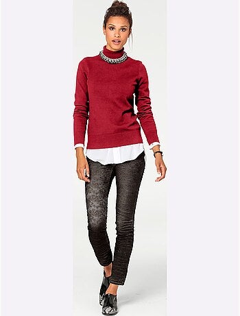 Pull à Col Roulé Superbe Basique Facile à Associer - Taille Standard - helline