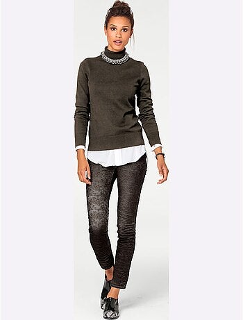 Pull à Col Roulé Superbe Basique Facile à Associer - Taille Standard - helline
