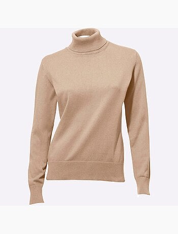 Pull à col roulé tricot fin et doux - taille standard - helline