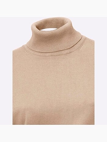 Pull à col roulé tricot fin et doux - taille standard - helline