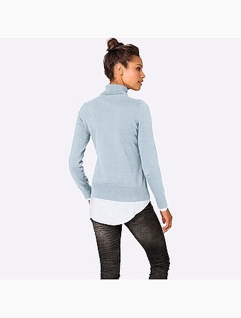 Pull à col roulé tricot fin et doux - taille standard - helline