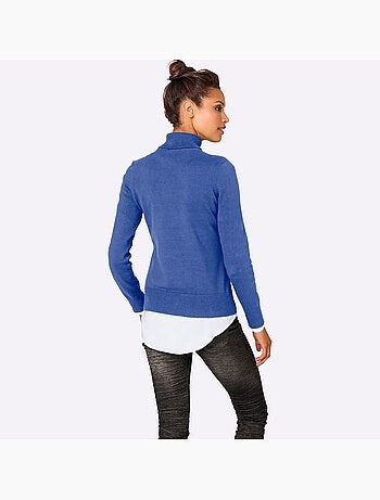 Pull à col roulé tricot fin et doux - taille standard - helline