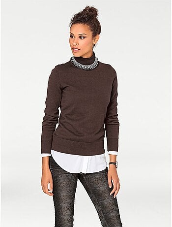 Pull à Col Roulé Tricot Fin Et Doux - Taille Standard - Helline