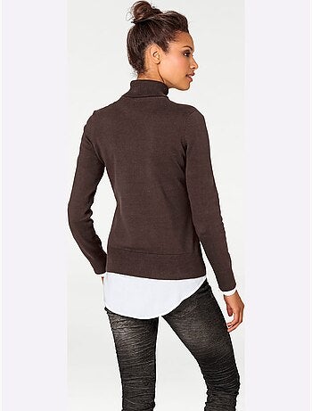 Pull à Col Roulé Tricot Fin Et Doux - Taille Standard - Helline