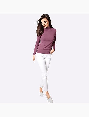 Pull à col roulé tricot fin et doux - taille standard - helline