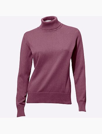 Pull à col roulé tricot fin et doux - taille standard - helline