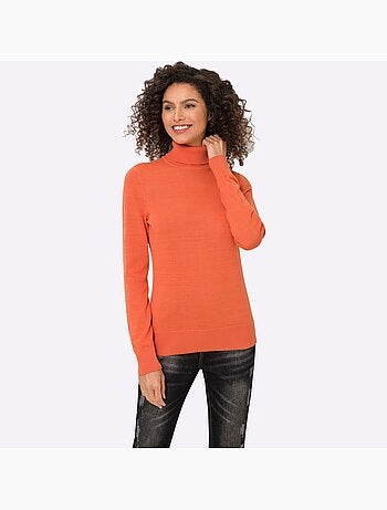 Pull à col roulé tricot fin et doux - taille standard - helline