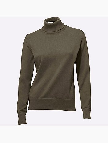 Pull à col roulé tricot fin et doux - taille standard - helline