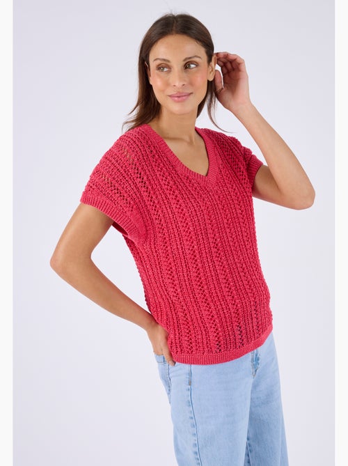 Pull à côtes fantaisie - Damart - Kiabi