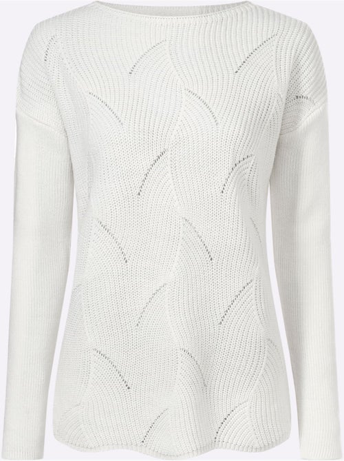 Pull à encolure en U avec motif tricoté et manches longues - Taille standard - Moda Vilona - Kiabi Pull à encolure en U avec motif tricoté et manches longues - Taille standard - Moda Vilona - Kiabi