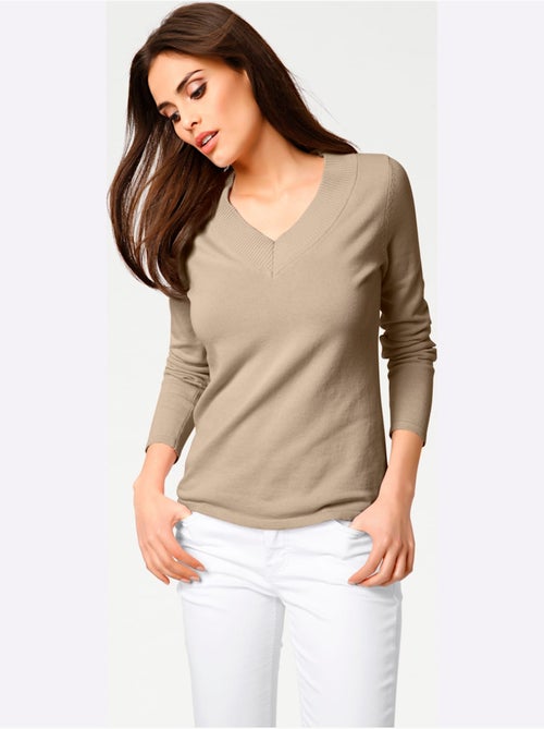Pull à Encolure En V - Taille Standard - Helline - Kiabi