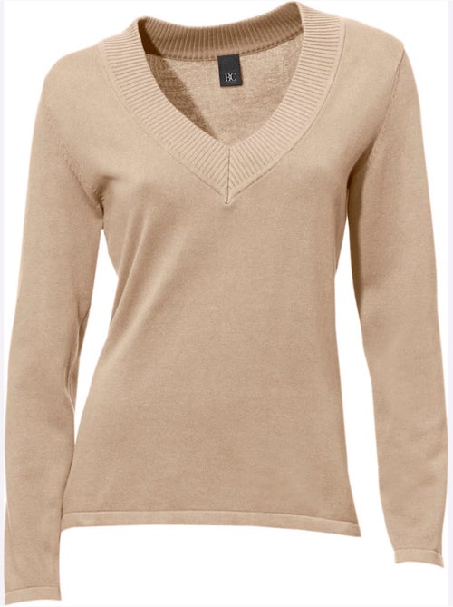 Pull à Encolure En V - Taille Standard - Helline - Kiabi