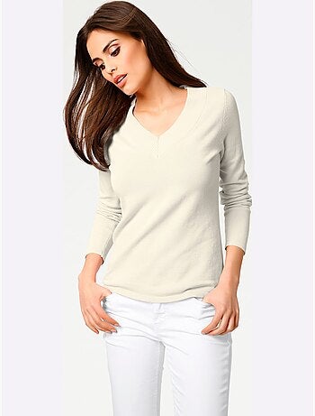 Pull à Encolure En V - Taille Standard - Helline