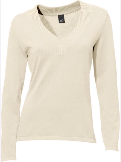 Pull à Encolure En V - Taille Standard - Helline - Kiabi Pull à Encolure En V - Taille Standard - Helline - Kiabi
