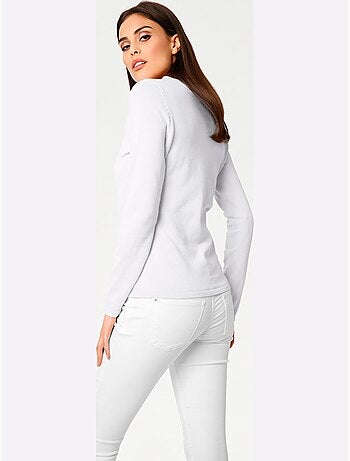 Pull à Encolure En V - Taille Standard - Helline
