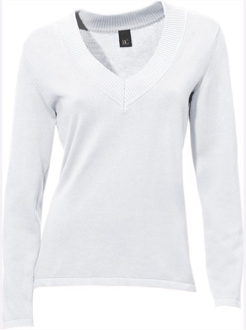 Pull à Encolure En V - Taille Standard - Helline - Kiabi Pull à Encolure En V - Taille Standard - Helline - Kiabi