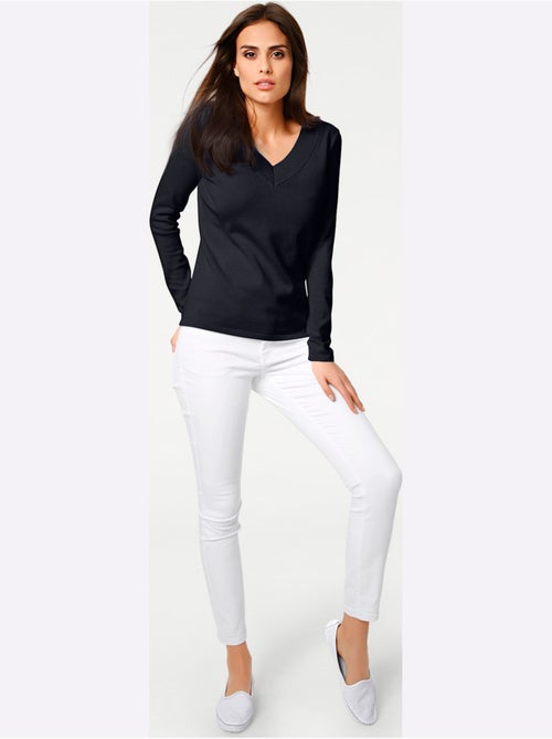 Pull à Encolure En V - Taille Standard - Helline - Kiabi