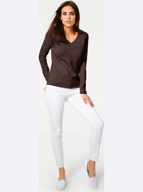 Pull à Encolure En V - Taille Standard - Helline - Kiabi