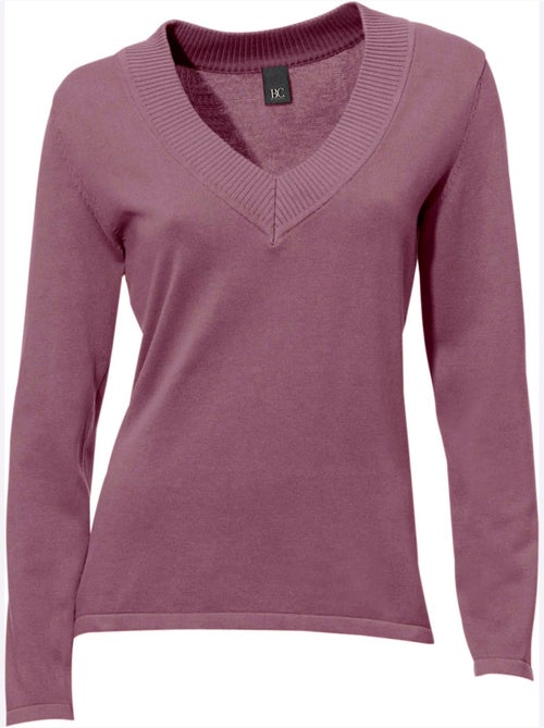 Pull à Encolure En V - Taille Standard - Helline - Kiabi