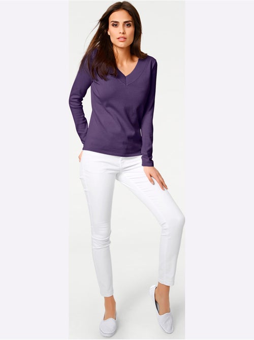 Pull à Encolure En V - Taille Standard - Helline - Kiabi