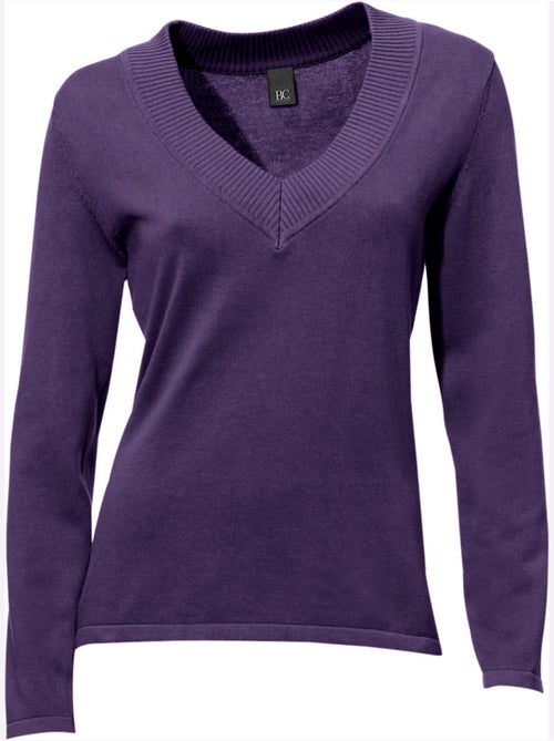 Pull à Encolure En V - Taille Standard - Helline - Kiabi