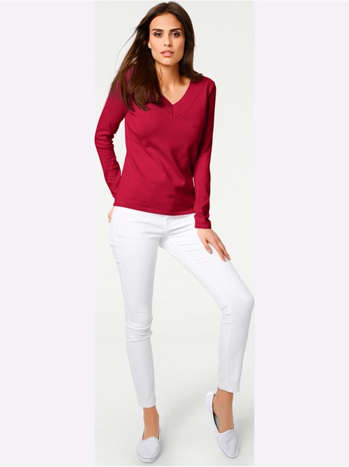 Pull à Encolure En V - Taille Standard - Helline - Kiabi