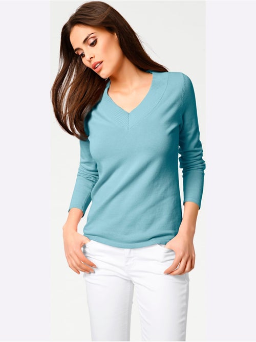 Pull à Encolure En V - Taille Standard - Helline - Kiabi