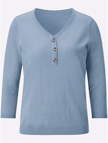 Pull à encolure en v - taille standard - moda vilona