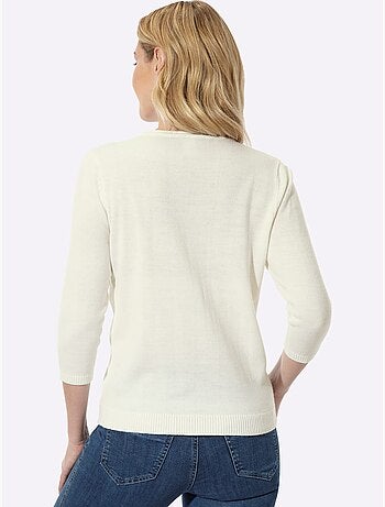Pull à encolure en v - taille standard - moda vilona