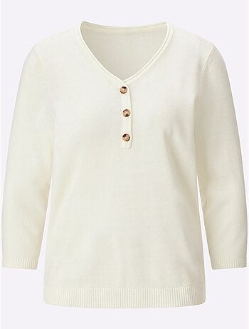 Pull à encolure en v - taille standard - moda vilona