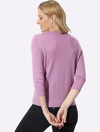 Pull à encolure en v - taille standard - moda vilona