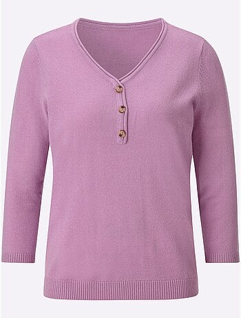 Pull à encolure en v - taille standard - moda vilona