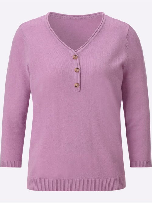 Pull à encolure en v - taille standard - moda vilona - Kiabi Pull à encolure en v - taille standard - moda vilona - Kiabi