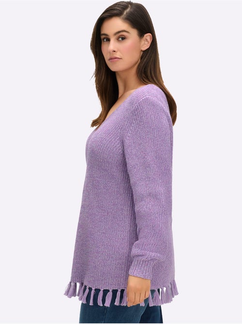 Pull à Encolure En V - Taille Standard - Sheego - Kiabi