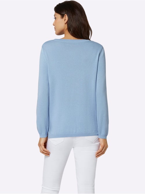 Pull à encolure en v 100% coton pima - taille standard - witt - Kiabi