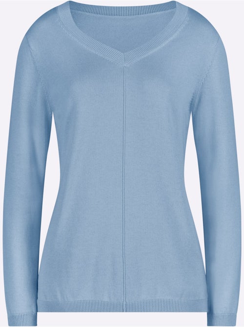 Pull à encolure en v 100% coton pima - taille standard - witt - Kiabi