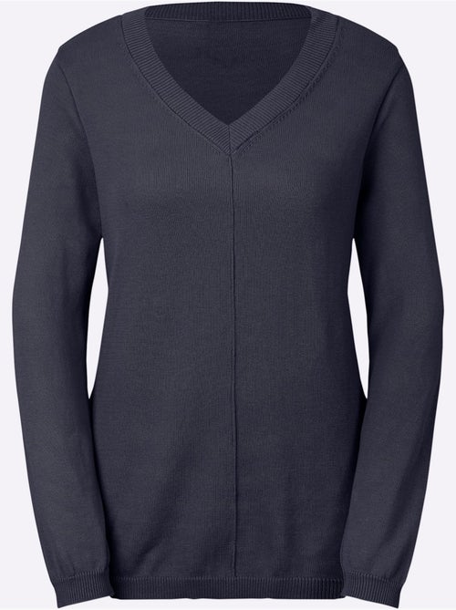 Pull à encolure en v 100% coton pima - taille standard - witt - Kiabi