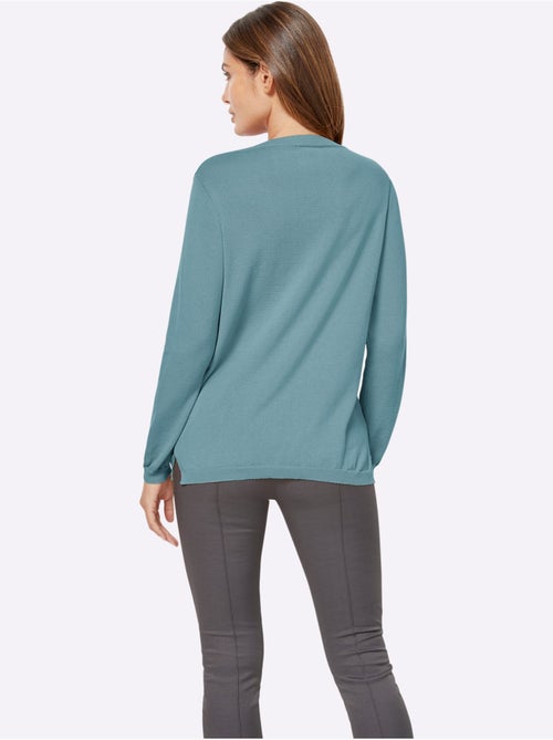 Pull à encolure en v 100% coton pima - taille standard - witt - Kiabi
