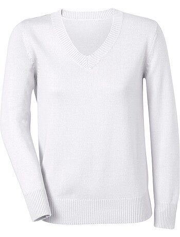 Pull à Encolure En V 50% Coton - Taille Standard - Witt