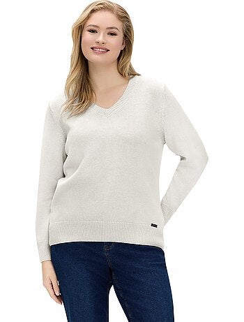 Pull à Encolure En V 50% Coton - Taille Standard - Witt